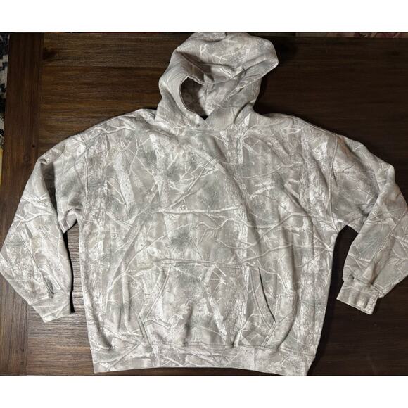 Abercrombie And Fitch Camo Hoodie Mens XL Essentials Popover Oversized RARE - Picture 7 of 8